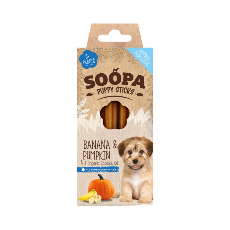 Soopa BANANA & PUMPKIN PUPPY Dental Sticks